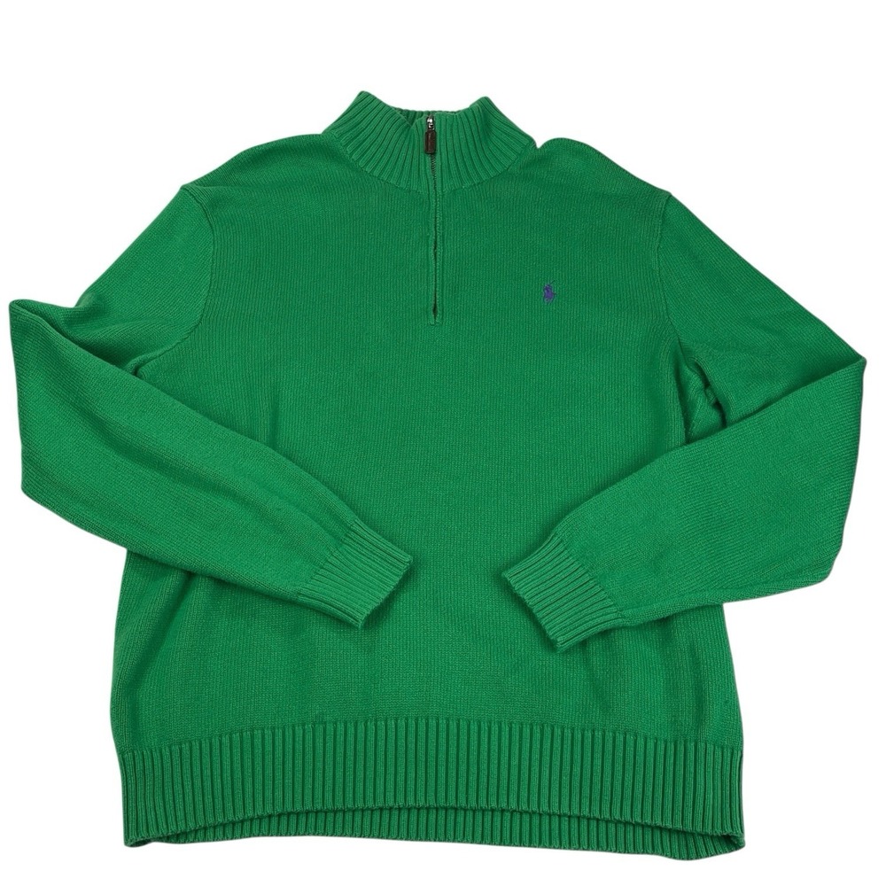 Polo by Ralph Lauren Green Zip Up Sweater